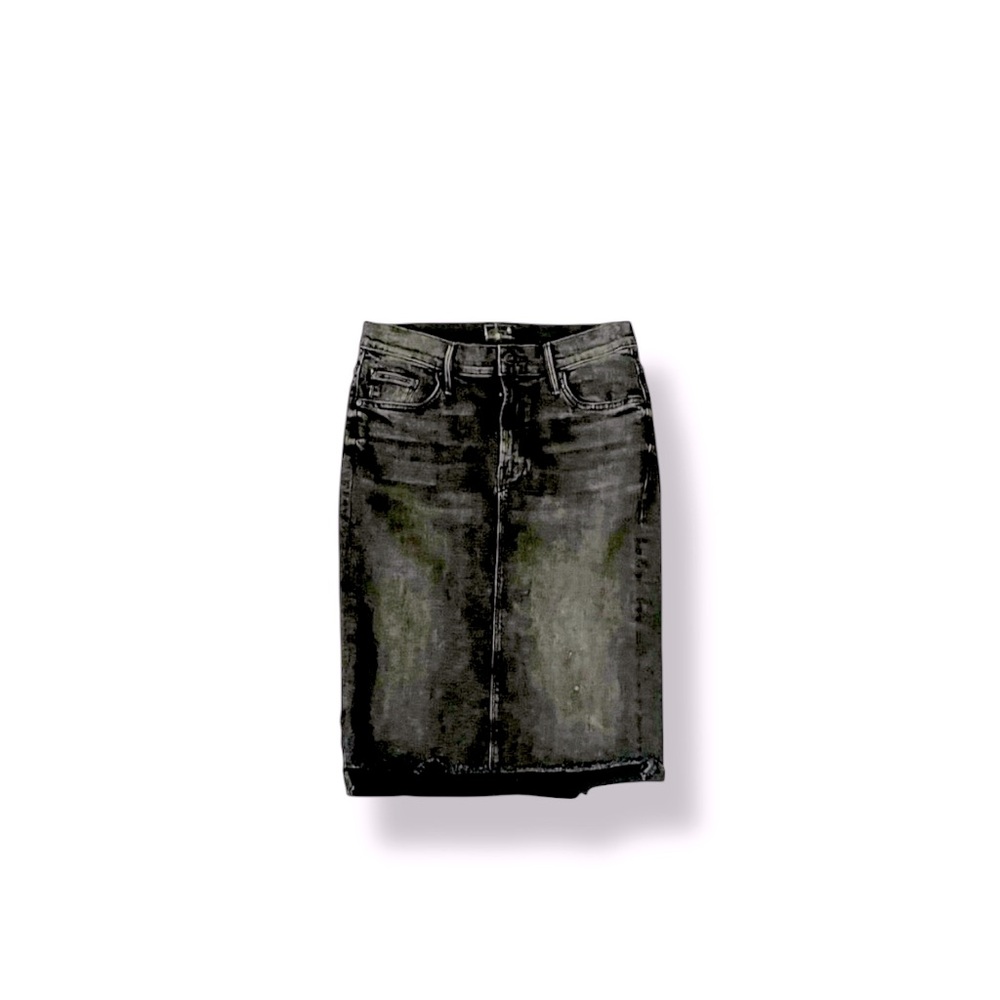 🩶𝐌𝐎𝐓𝐇𝐄𝐑 𝐃𝐄𝐍𝐈𝐌 Black Washed Midi skirt